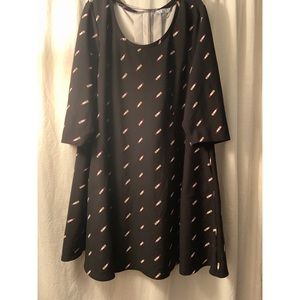 Ashley Nell Tipton lipstick print dress